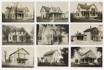 (HOME SWEET HOME) An comprehensive collection with over 250 topographic real photo postcards surveying all-American Victorian homes.